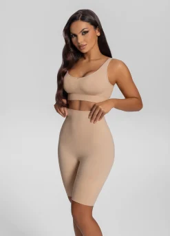 Nahtlose mittellange Shapewear-Shorts