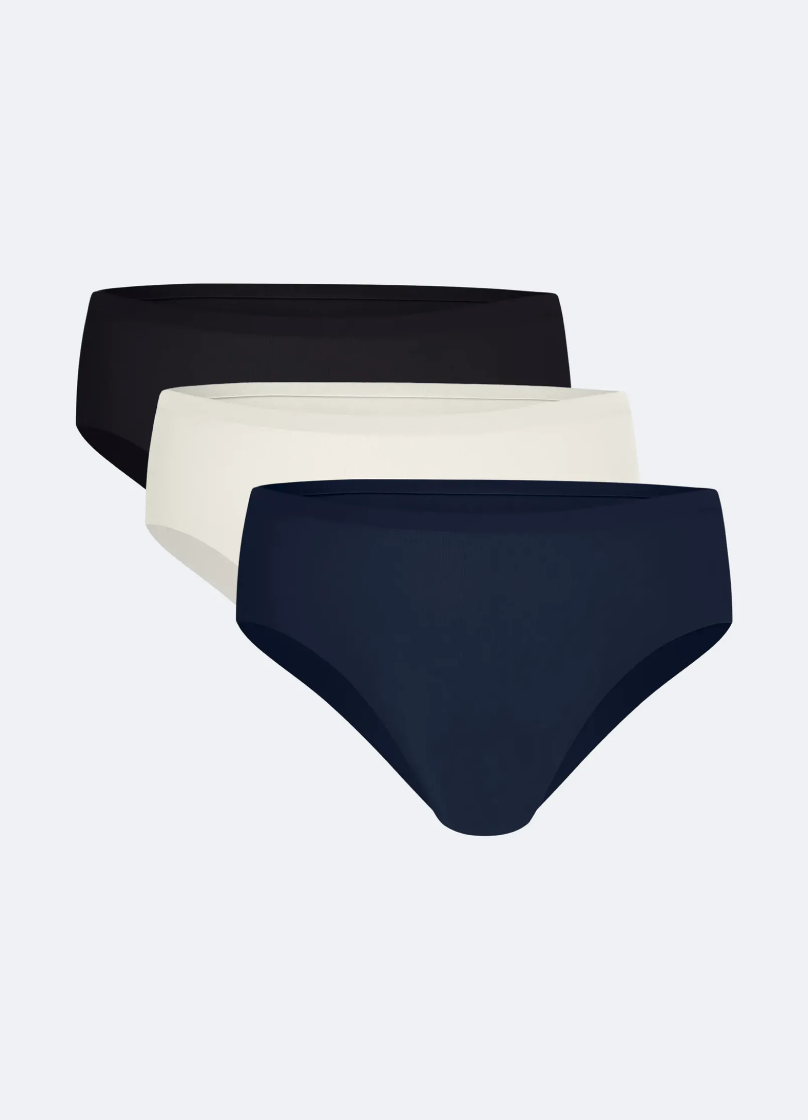 Nahtloser Bikini mit mittlerer Leibhöhe, 3er-Pack