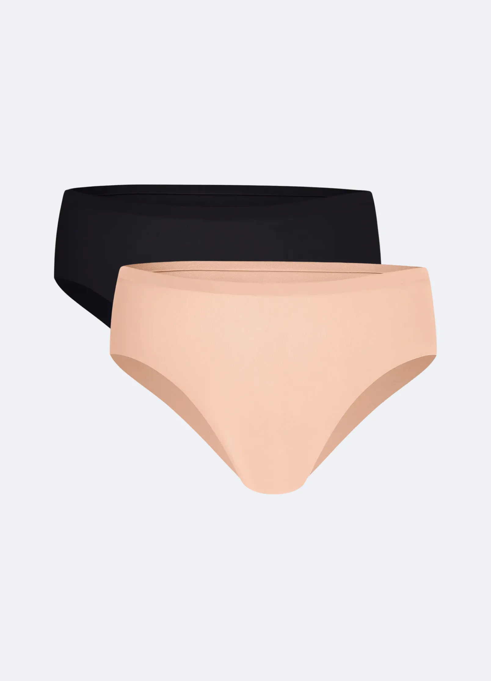 Nahtloser Bikini mit mittlerer Leibhöhe, 2er-Pack