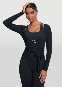 Nahtloses Pilates-Wickel-Top