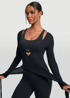 Nahtloses Pilates-Wickel-Top