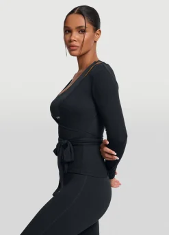 Nahtloses Pilates-Wickel-Top