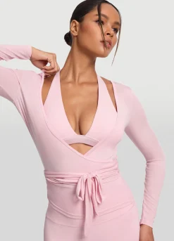 Nahtloses Pilates-Wickel-Top