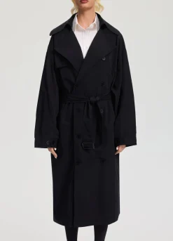 Oversized Doppelreiher-Trenchcoat