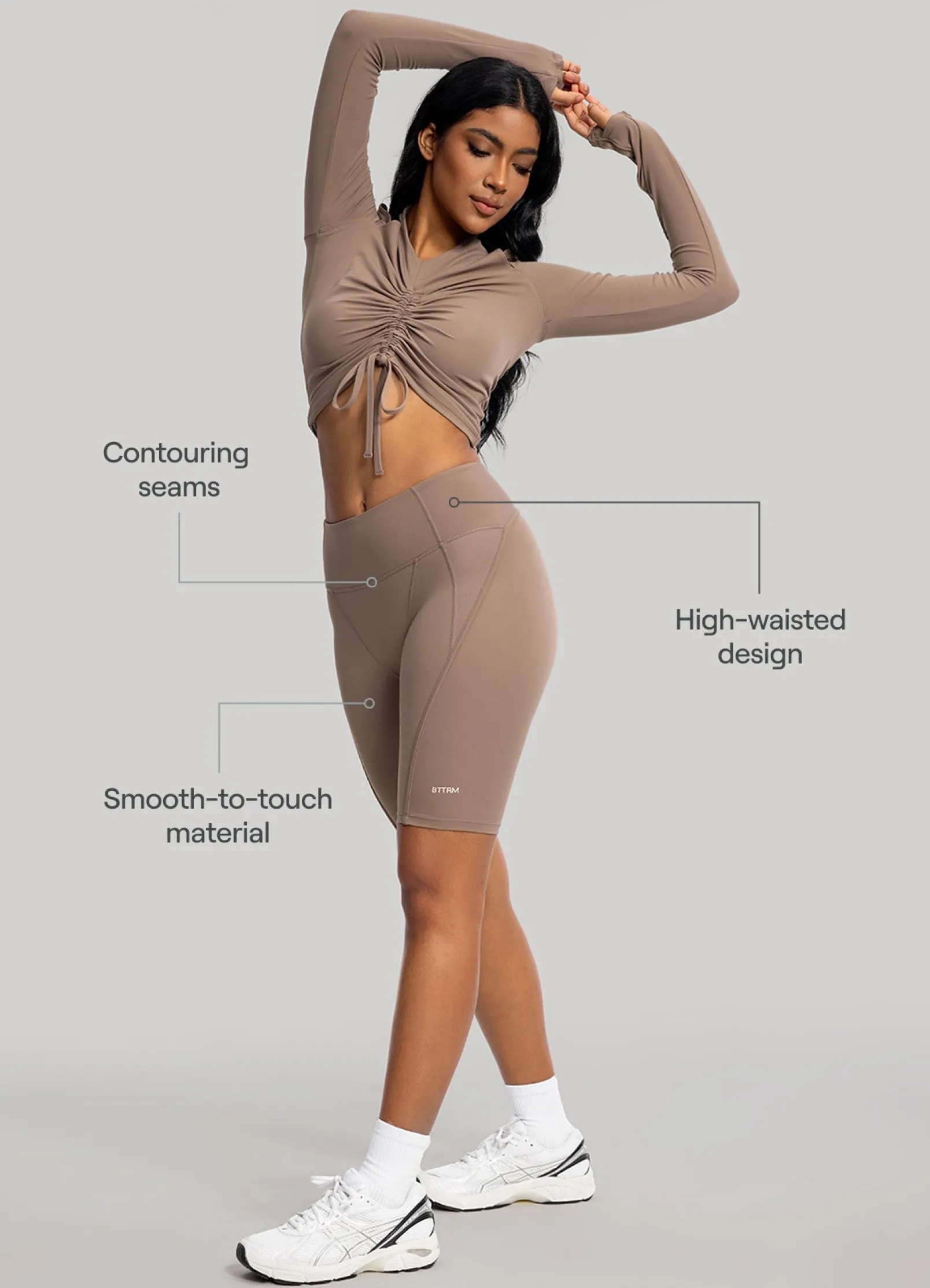 Performance-Biker-Shorts mit hohem Bund