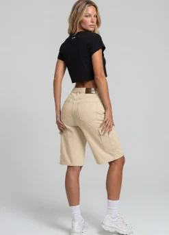 Relaxed Cargo Denim Shorts