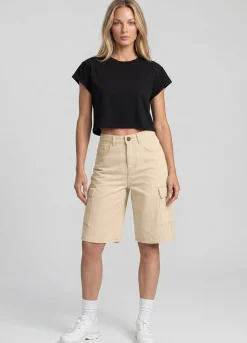 Relaxed Cargo Denim Shorts