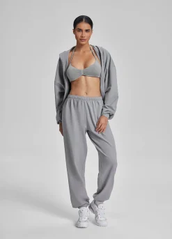 Relaxed Oversized Full Zipper Kangaroo Pockets Soft Hoodie