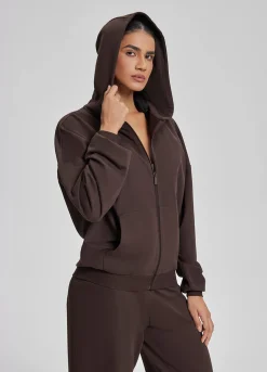 Relaxed Oversized Full Zipper Kangaroo Pockets Soft Hoodie