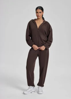 Relaxed Oversized Full Zipper Kangaroo Pockets Soft Hoodie