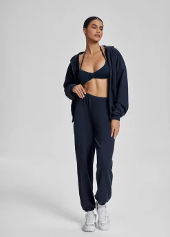 Relaxed Oversized Full Zipper Kangaroo Pockets Soft Hoodie