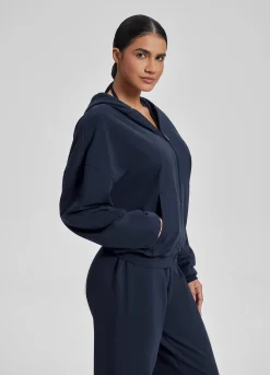 Relaxed Oversized Full Zipper Kangaroo Pockets Soft Hoodie