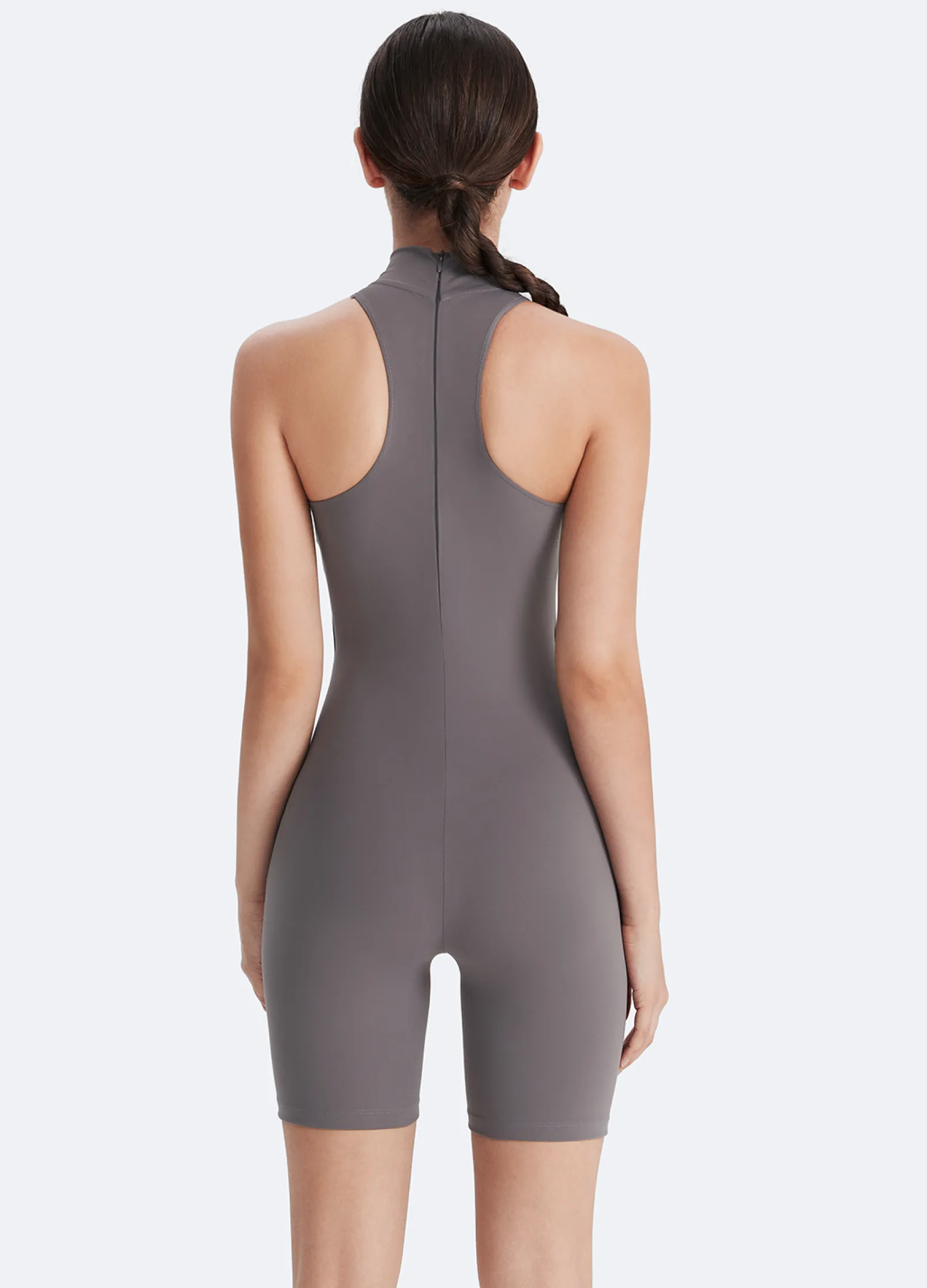 Ärmelloser Bodysuit mit hohem Halsausschnitt