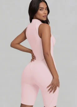 Ärmelloser Shorts-Catsuit mit geschlossenem Rücken