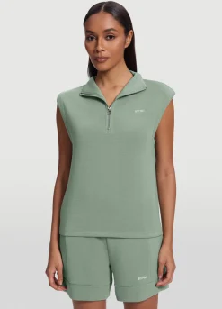 Ärmelloses Sweatshirt mit Half-Zip