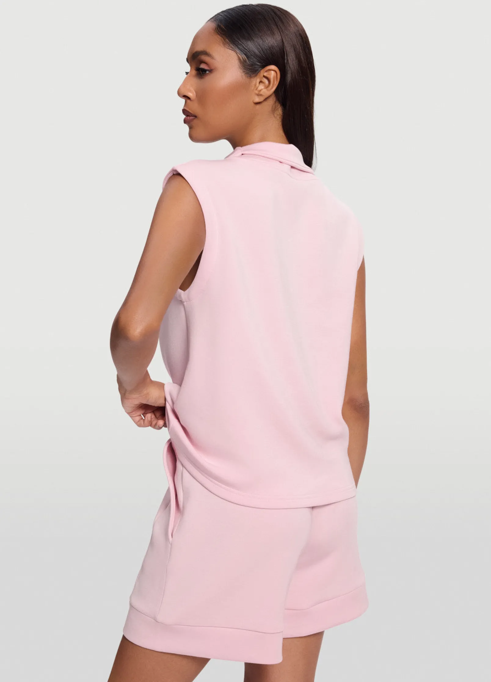 Ärmelloses Sweatshirt mit Half-Zip