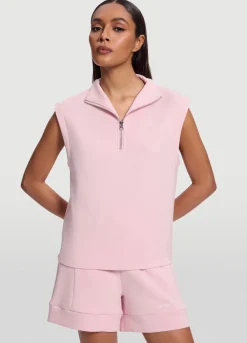 Ärmelloses Sweatshirt mit Half-Zip