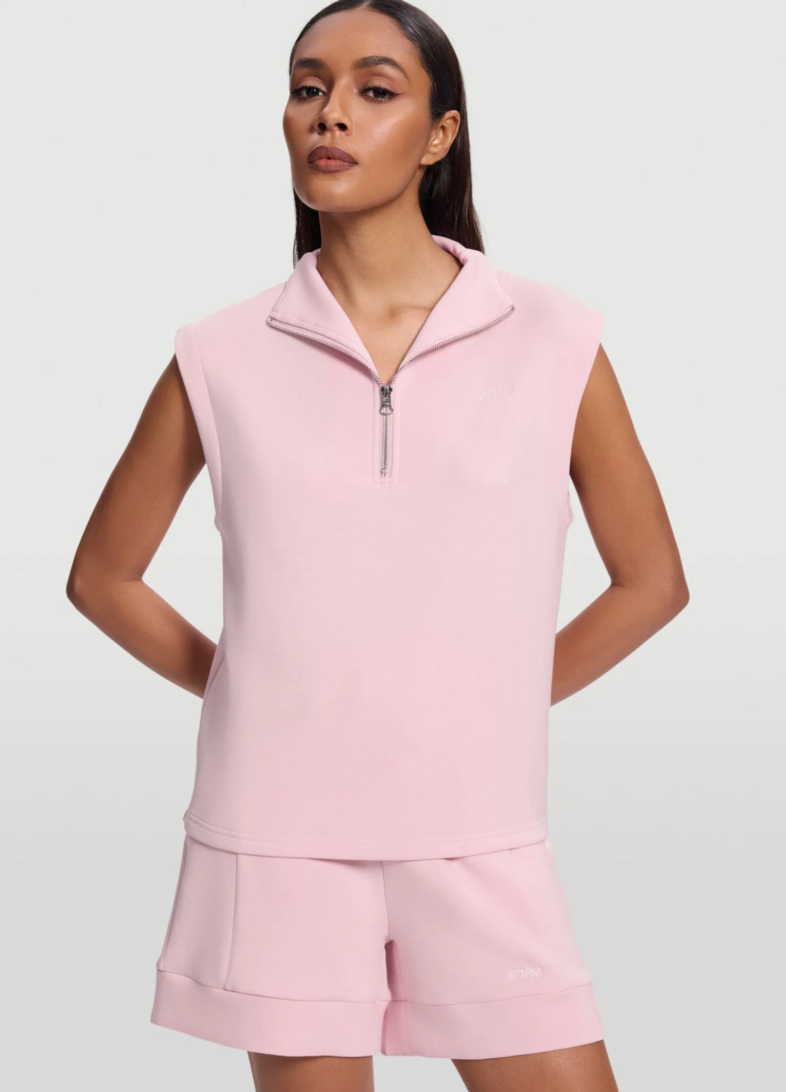 Ärmelloses Sweatshirt mit Half-Zip