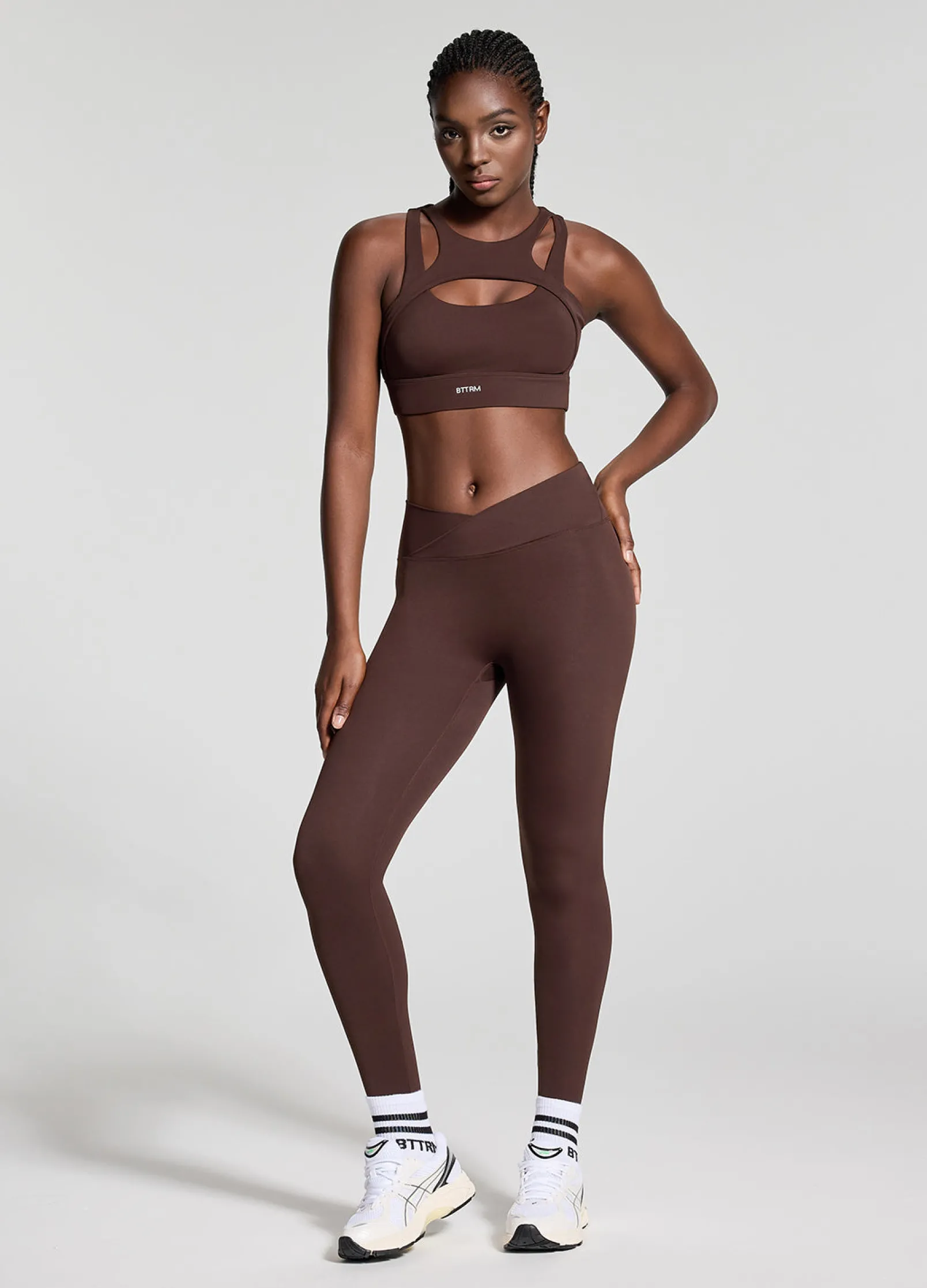 Scrunch-Leggings mit V-Bund