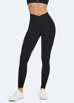 Scrunch-Leggings mit V-Bund