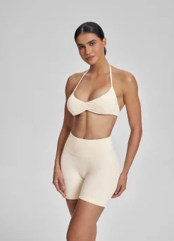 SculptMe Halterneck Backless Strappy Functional Twill Knit Bra