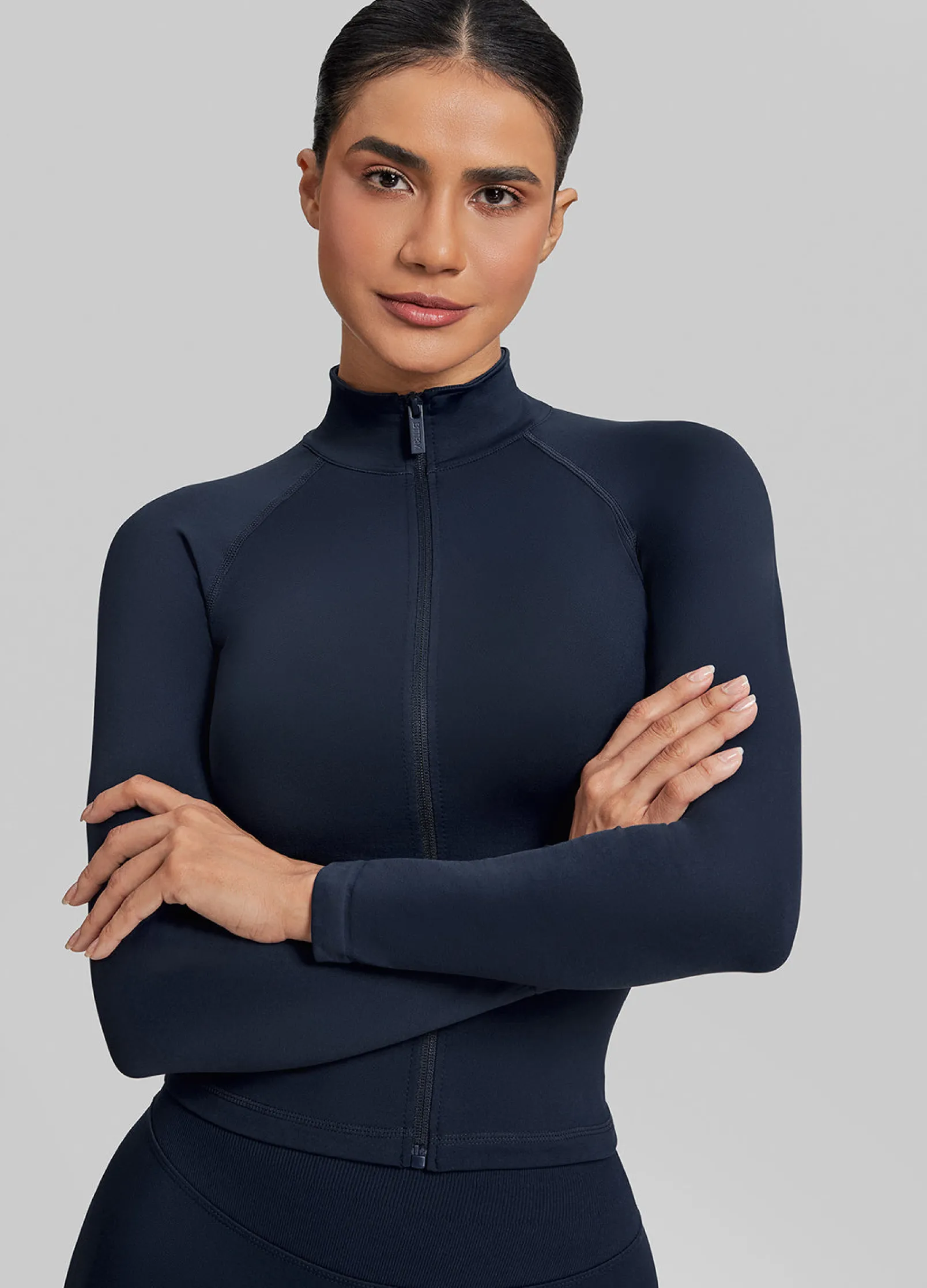 SculptMe Longline Full Zipper Seamless Breathable Warm Jacket