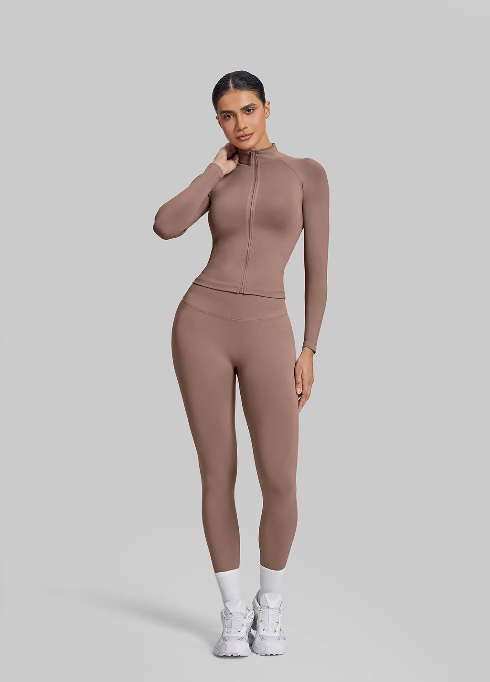 SculptMe Longline Full Zipper Seamless Breathable Warm Jacket