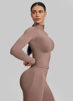 SculptMe Longline Full Zipper Seamless Breathable Warm Jacket