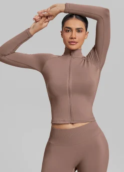 SculptMe Longline Full Zipper Seamless Breathable Warm Jacket