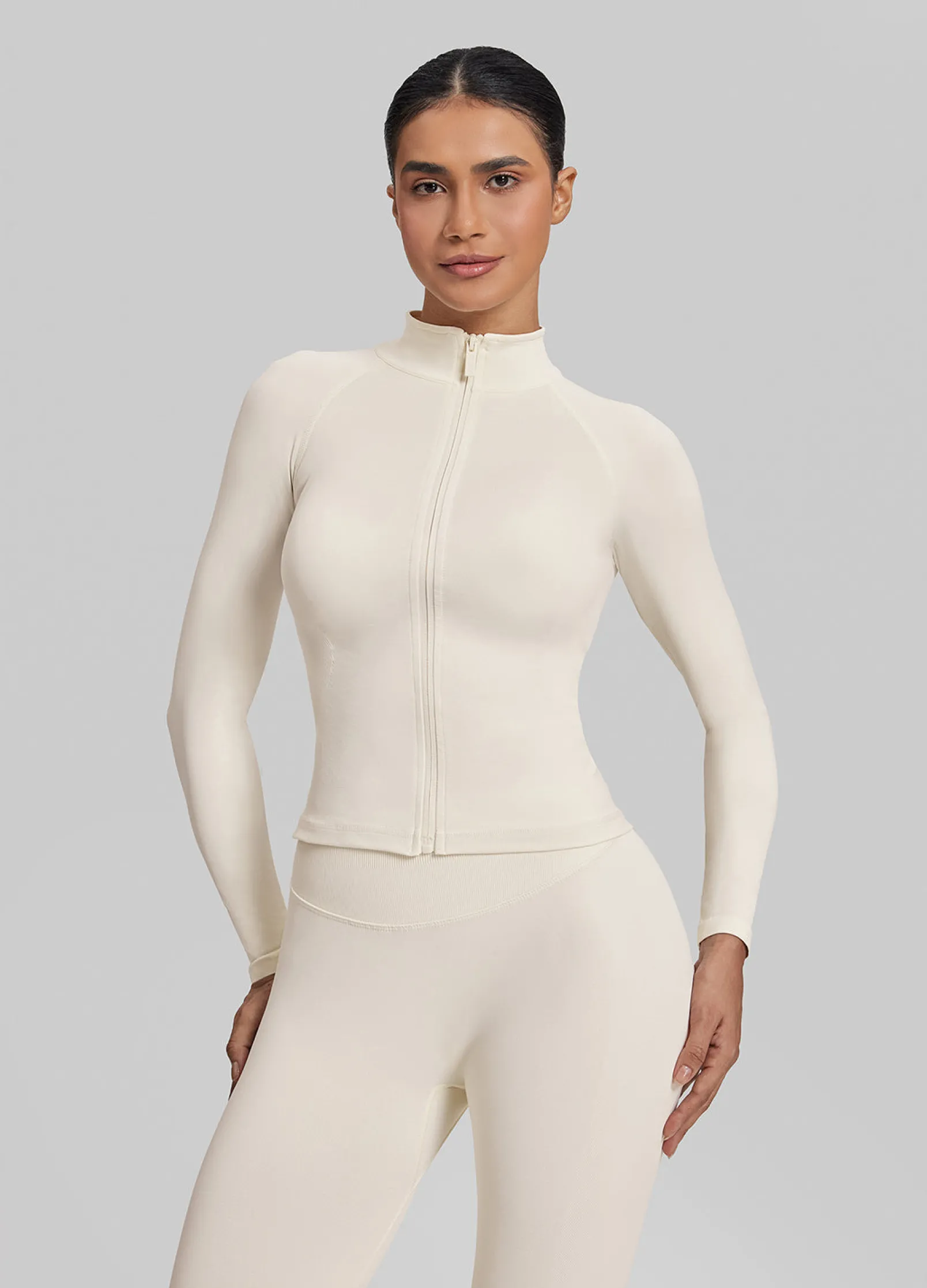 SculptMe Longline Full Zipper Seamless Breathable Warm Jacket