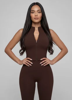 Sculpt Zip Crop Weste