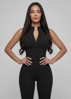 Sculpt Zip Crop Weste