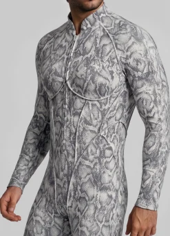 Silver Snake Herosuit mit geschlossenem Rücken
