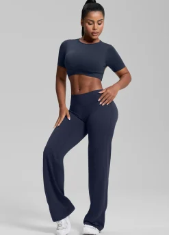 Straight Leg Flowy Stretchy Soft Sweat-Wicking Bottoms
