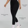 Stretch-Performance-Leggings mit hohem Bund