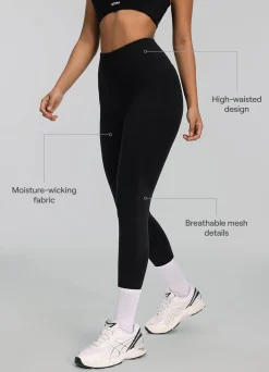 Stretch-Performance-Leggings mit hohem Bund