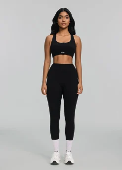 Stretch-Performance-Leggings mit hohem Bund