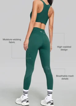 Stretch-Performance-Leggings mit hohem Bund