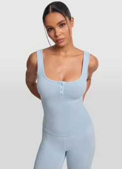 Tanktop mit Knopfleiste