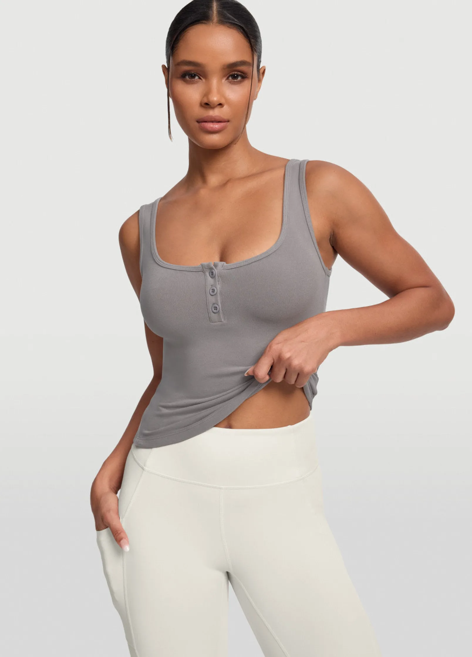 Tanktop mit Knopfleiste