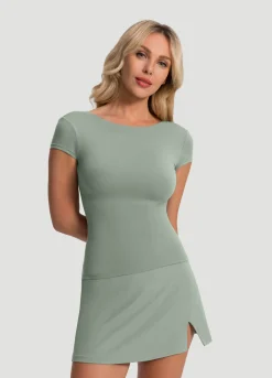 T-Shirt mit offenem Rücken