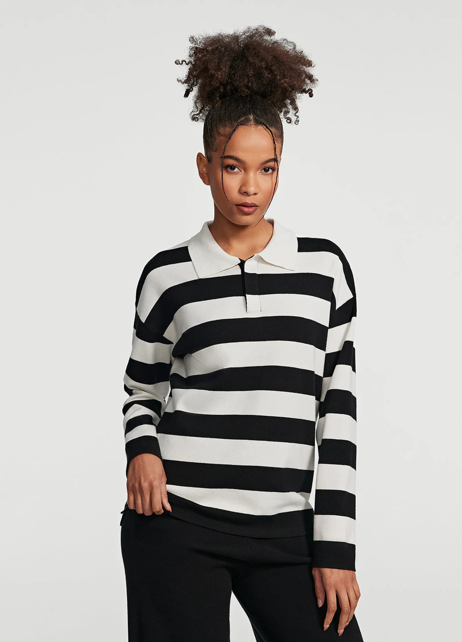 Varsity-Rugbyshirt mit Streifen