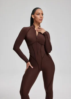 Weicher Alltags-Catsuit mit geschlossenem Rücken