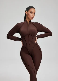 Weicher Alltags-Catsuit mit geschlossenem Rücken