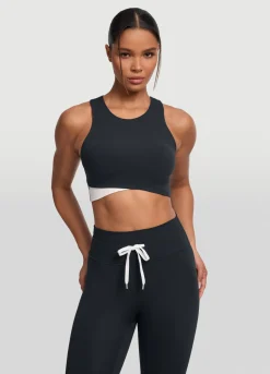 Zweifarbiges Crop-Top