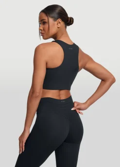 Zweifarbiges Crop-Top