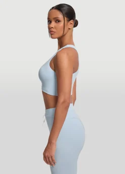 Zweifarbiges Crop-Top