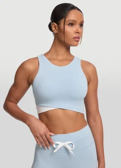 Zweifarbiges Crop-Top