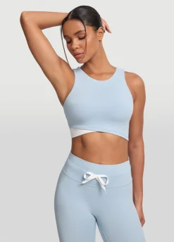 Zweifarbiges Crop-Top
